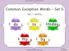 Common Exception Words - Set 5 - Year 1